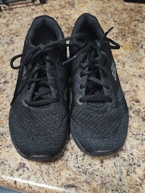 Skechers Womens Black Athletic Sneakers